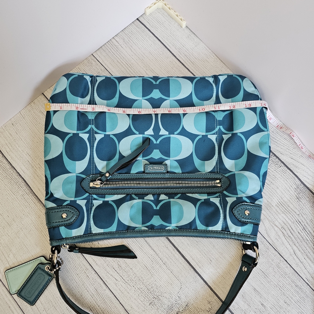 Coach Daisy Dream C Print Teal Convertible Hobo/Crossbody Bag F26023 - Picture 14 of 14
